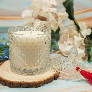 Diamond Cut Crystal Jar