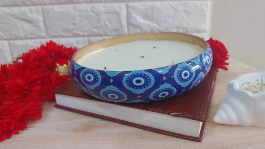 8 inch Printed Evil eye Urli