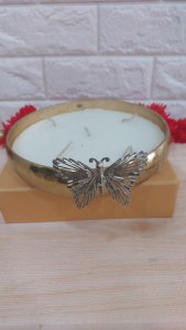 6.5 Inch Butterfly Gold Urli
