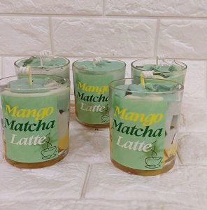 Mango Matcha Latte Candle 180ml each (400 Rs each)
