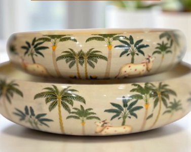 Pichwai Kamdenu Printed Urli (5 inches)