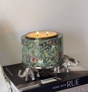 Raj Villas MDF Candle with elephant stand (size 5 by 3 inch) height 1.5 inch