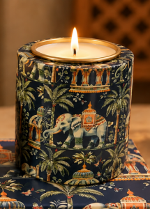 Rajwada MDF Candle (Size 4 by 4 inch)