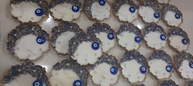 Evil Eye Lotus Urli (5.5 inches)